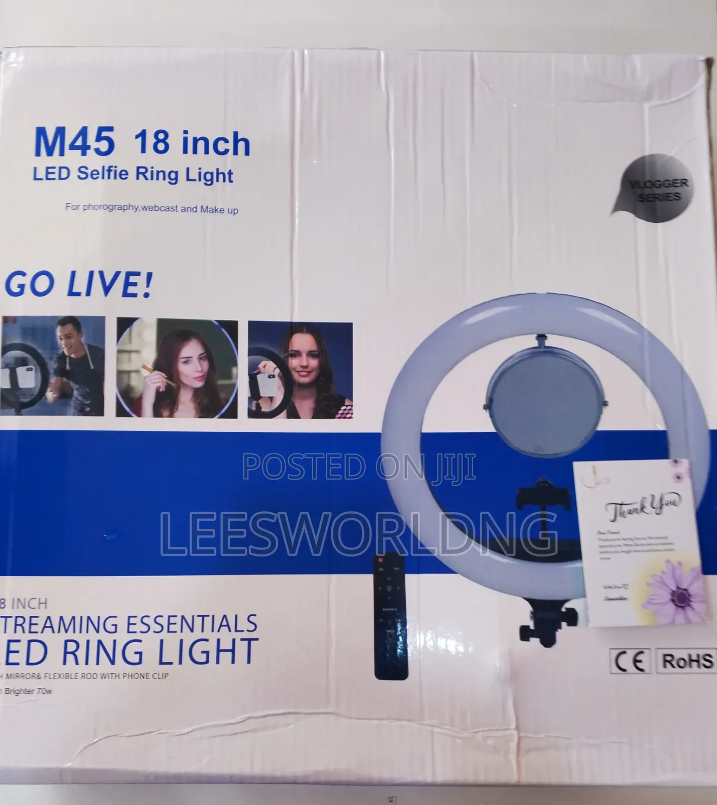 M45 81 Rechargeable Led Ring Light