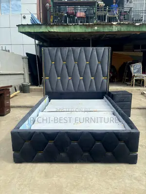 Fabulous Quality 4.5 by 6 HDF Padded Wooden Bedframe
