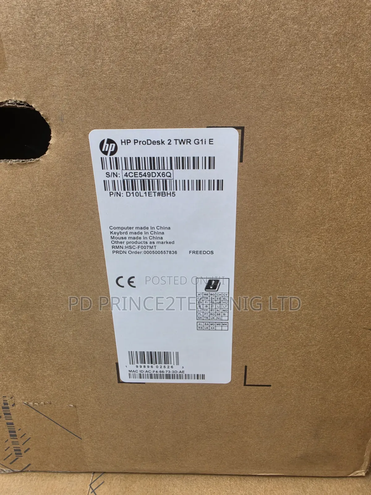 New Desktop Computer HP 290 G9 8GB Intel Core i3 SSD 512GB