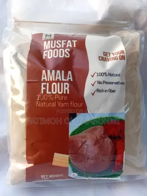 Musfat Foods Yam Flour (Amala Dudu, Elubo Isu) 2kg