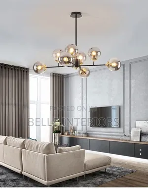 Nordic Black and Gold Chanting Led Living Room