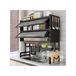 Double Layer Over the Sink Plate Rack With Double Cover