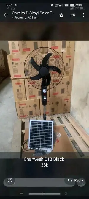 Charweek Solar Fan With Panel, Remote Control, And Bulbs