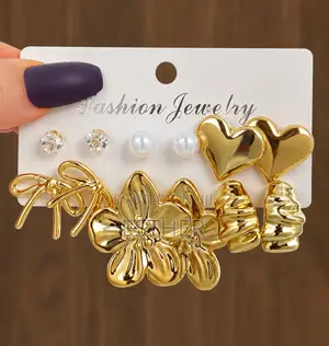 Golden Fashion Earrings