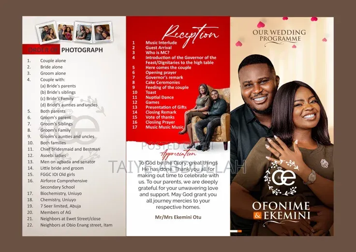 Wedding Program