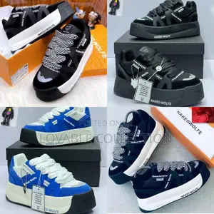 Naked Wolfe "Slide" Black Platform Sneakers