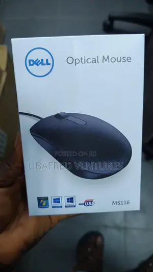 Dell Ms116 Wired Optical Mouse – High Precision, Comfortable Durable