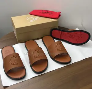 Christian Louboutin Brown Slippers Now Available in Store*