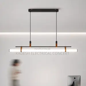 Modern Led Long Tube Chandelier Kitchen Table Dining Room Office Cafe