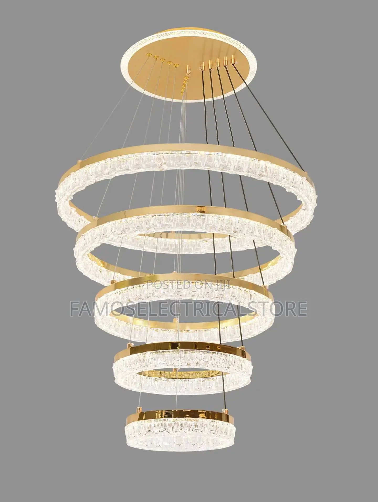 Ceiling Mounted 5 Step Led Chandelier
