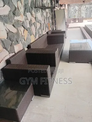 Brown Synthetic Rattan Outdoor Sectional Sofa Set