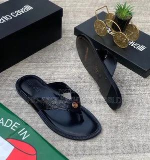 Cavalli Leather Slippers