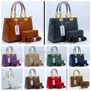 Bagco 3-in-1 Brown Handbag Set | Tote Bag + Wallet + Strap