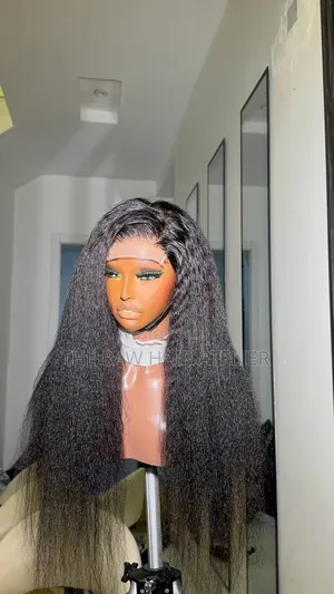 100% Raw Virgin Human Hair, Kinky Straight 4x4 Wig