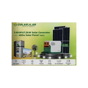 Colasolar 3600 3.6kwh Solar Generator With 4 Pieces 450w Solar Panels