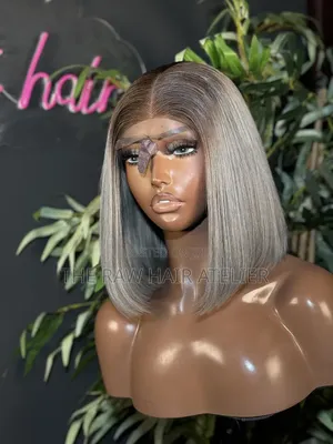 10" SDD Raw Vietnam Donor Ash Bone Straight Blunt Bob Wig (Preorder)