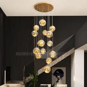 Modern Glass Ball Led Pendant Lights for Living Dining Room Hall