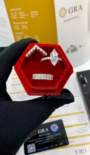 VVS Moissanite Diamond Engagement and Wedding Rings in Stock