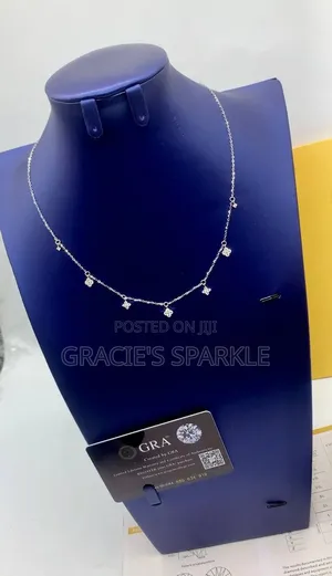 VVS Moissanite Diamond Necklace,Bracelet and Earring Combo