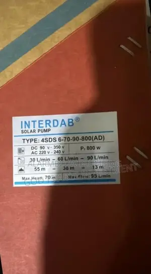 Interdab 1hp Ac/Dc Submersible Solar Water Pump