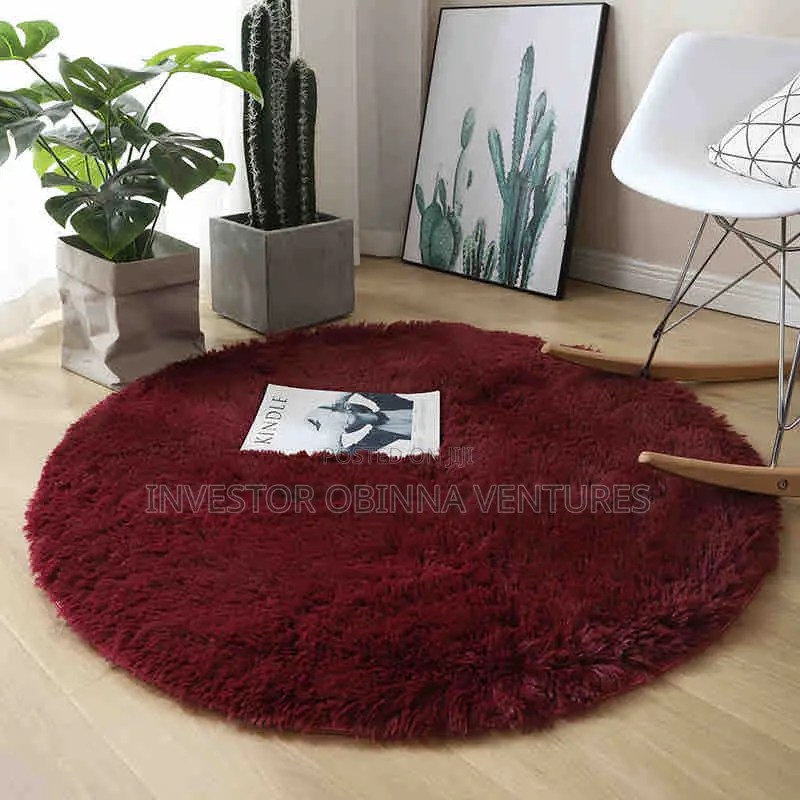 4ft Round Fur Rug- 120by120cm