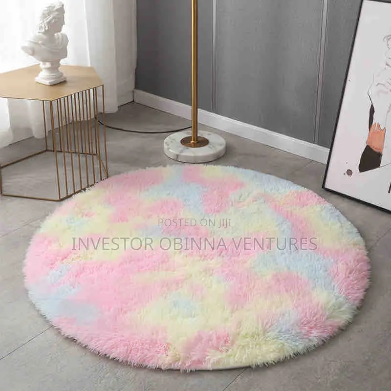 4ft Round Fur Rug- 120by120cm