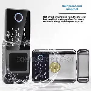 Waterproof Automatic Smart Jam Lock With Fingerprint Wi-Fi Tuya App