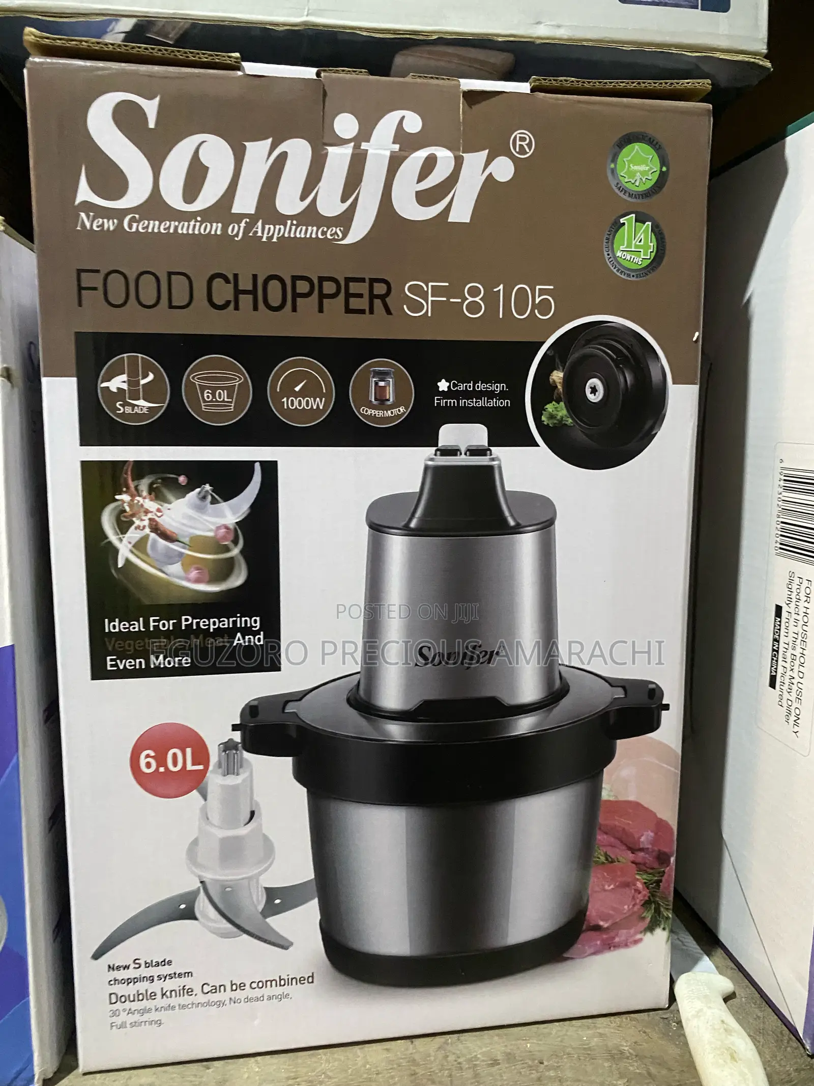 Sonifer Electric Food Processor 6l-1000w