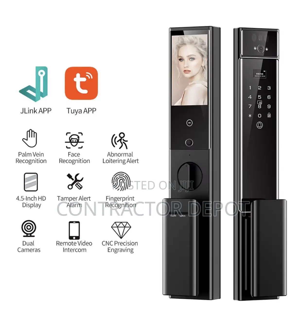 Newly Revealed C90 Smartlock 3d Security Active Intercom Double Camera