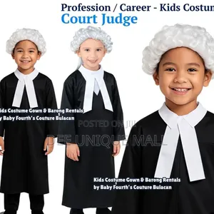 Children Lawyer Career Costume Set - Black White