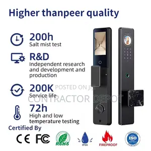 Palm Vein Al Smart Lock Face, Fingerprint Code Unlock Video Call