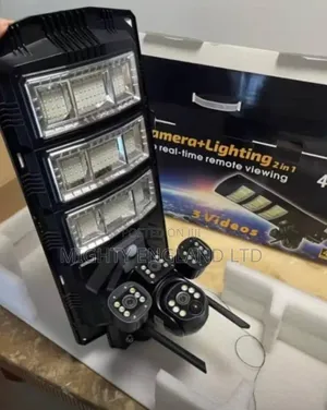 450w Solar-Powered Street Light With Integrated Surveillance Cameras