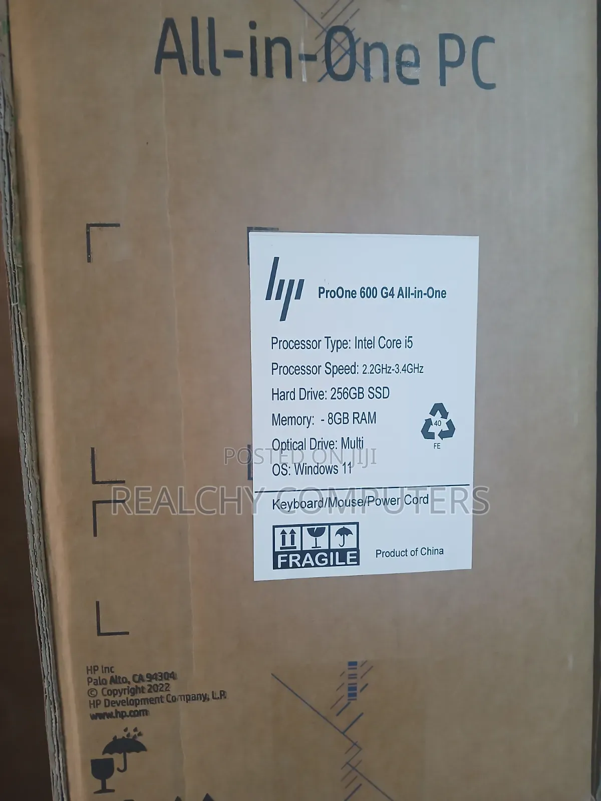 New Desktop Computer HP ProOne 600 8GB Intel Core i5 SSD 256GB
