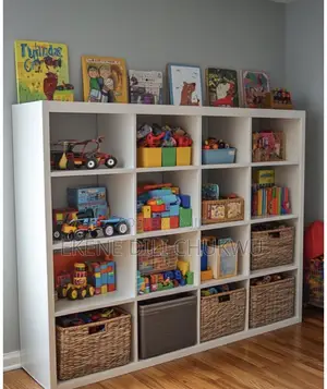 Modern Kids Storage Learning Wall Unit With Bunk