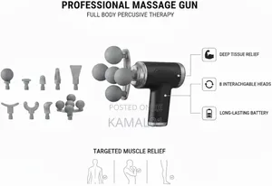 Massage Gun With 8 Interchangeable Heads and Type-C Charging Port