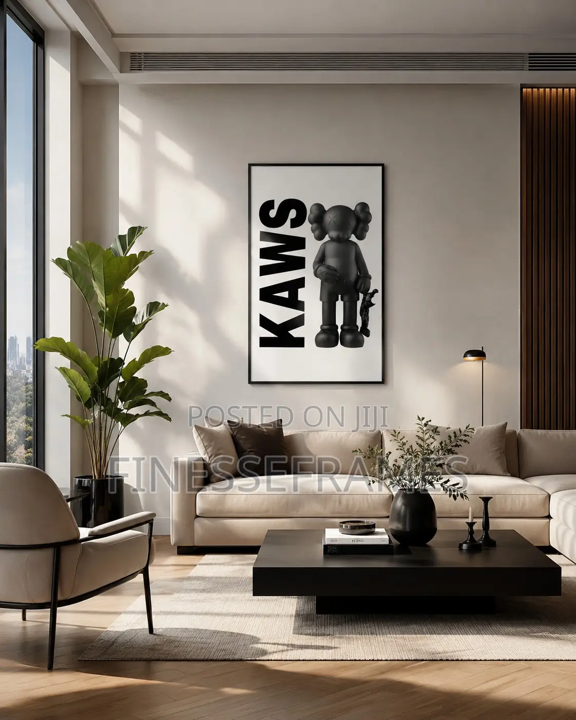 Modern Frameless Kaws Wall Art (16 X 20 ) - All Sizes Available