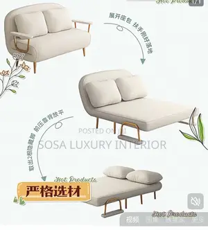 Modern White Curved Loveseat Sofa With Gold Accents