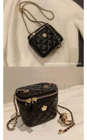 Black Quilted Mimi Chain Bag