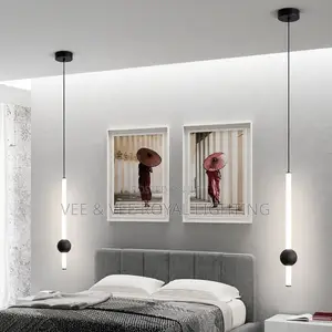 Nordic Vertical Led Tube Pendant for Bedside, Dining, Balcony Light