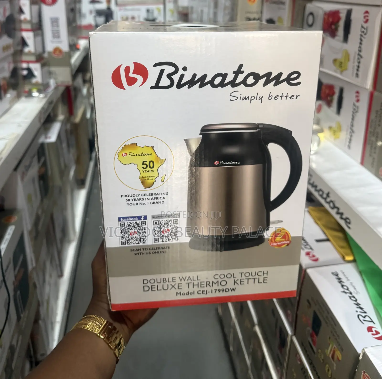 Binatone Deluxe Double Wall Kettle | Cej-1799dw