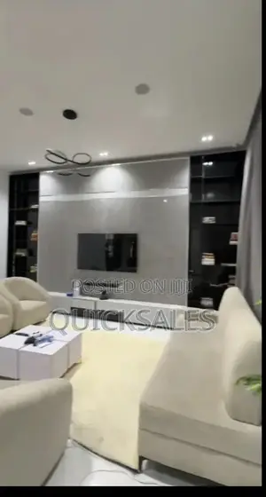 Tv Console With Book Shelve, Drawers and Led Lights