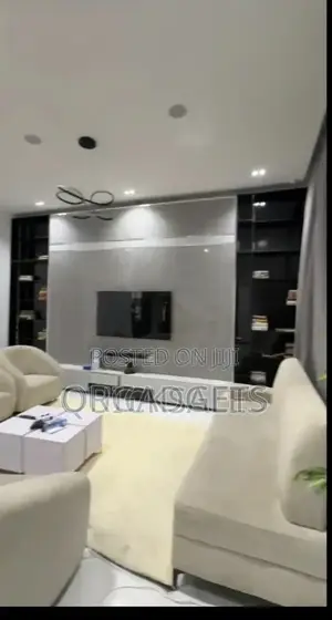 Tv Console With Book Shelve, Drawers and Led Lights