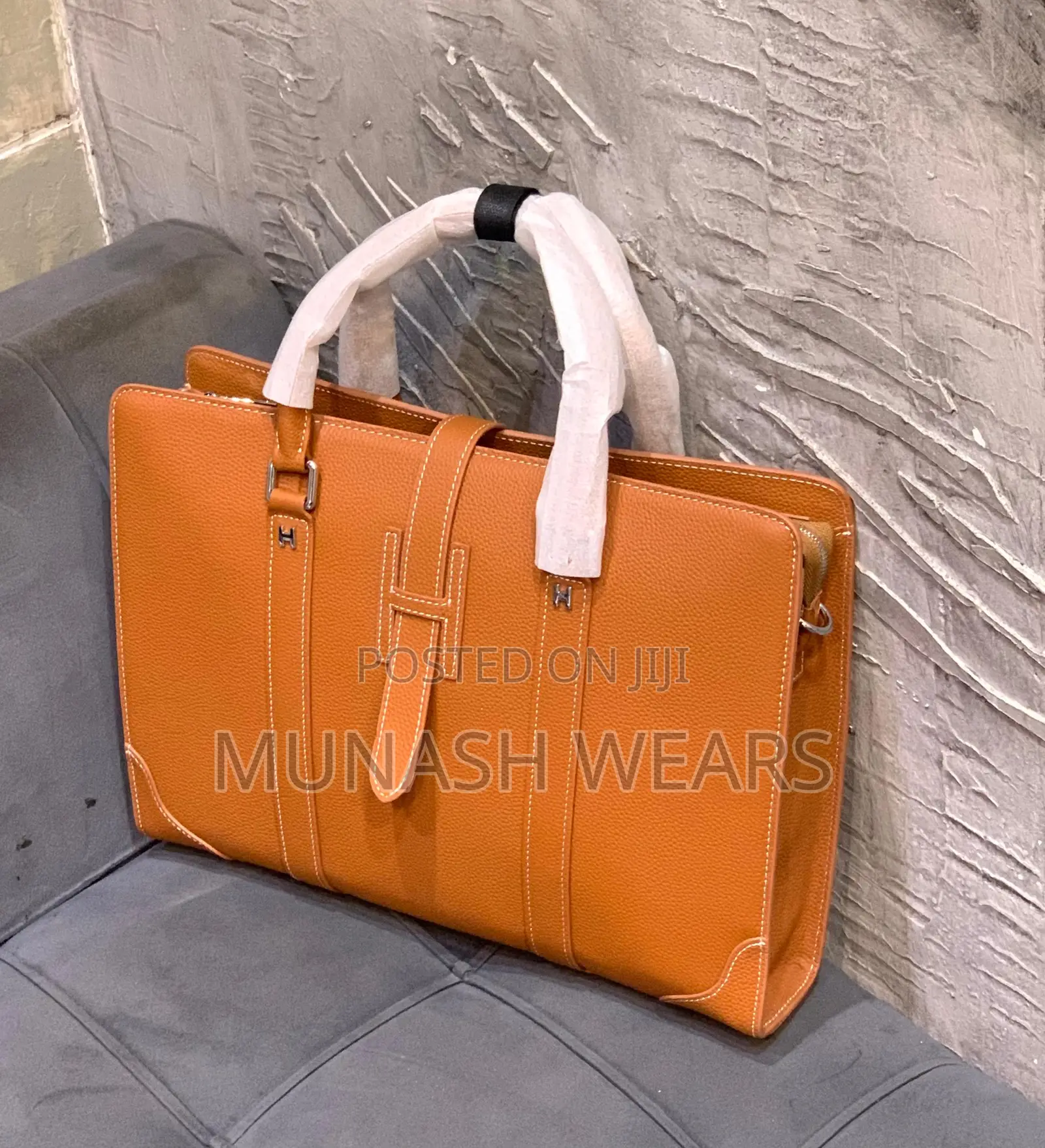 Luxury Hermes Leather Bag