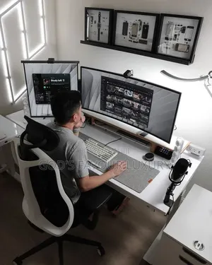 Smart Adjustable Height Gaming Desk Ergonomic Mesh Chair[Electric]