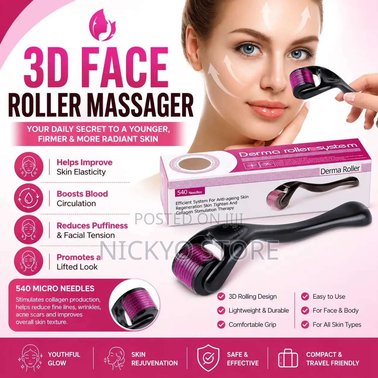 3d Face Roller Massager