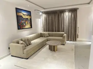 Beige Fabric Sectional Sofa