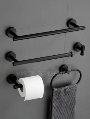 Black Stainless Steel Bathroom Towel Bar