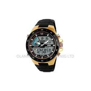 Skmei Waterproof Black Leather
