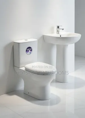 Bonjoy Vstar Wc Set With Pedestal Sink Complete Bathroom Set