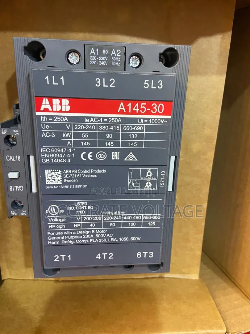 250a 220v 3p Abb Contactor
